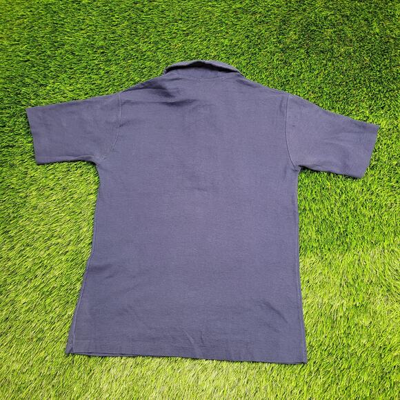 Vintage 80s Conor Preppy Polo Shirt XS/S 17x25 Navy-Blue USA - Picture 2 of 12